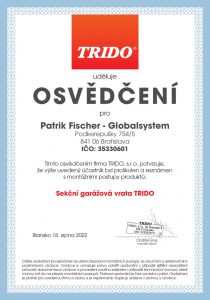 Certifikát Trido